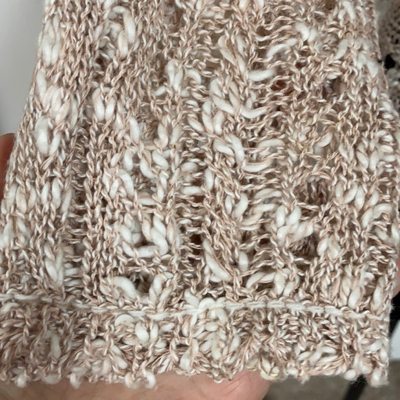 Cynthia Rowley tan/wht quarter sleeves sweater - Size XS - Picture 7 of 9